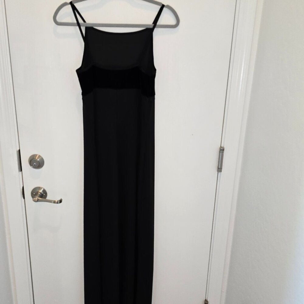 BYER TOO! sz M Vintage Y2K 90s Maxi Formal Dress Gown Gothic Romantic Velvet Top - Picture 5 of 11